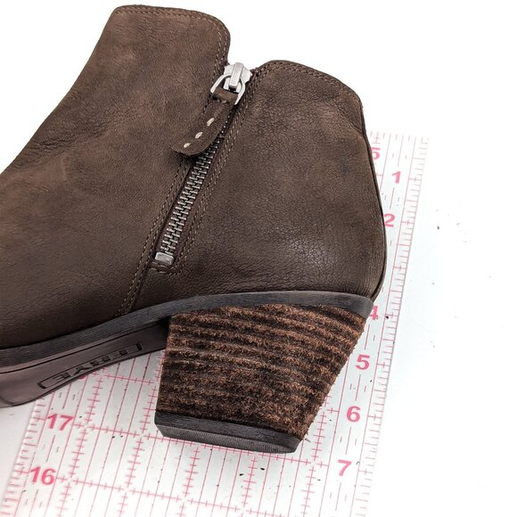 Frye Women Judy Western Cowboy Brown Leather Ankle Zip Boots size 10 - Picture 7 of 11